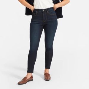 Everlane The Curvy Authentic Stretch High-Rise Skinny Jean, Dark Blue Wash, 28